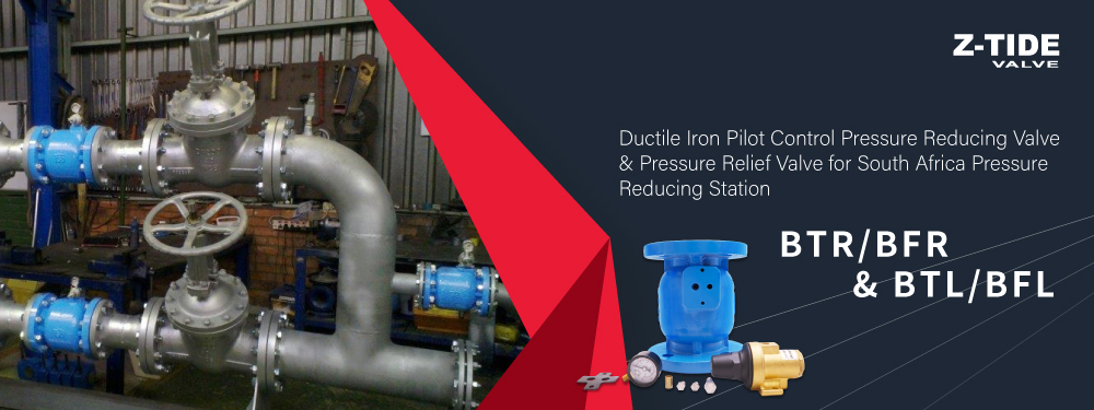 Z-Tide pressure relief valves and pressure reducing valves at a South African mining pressure station